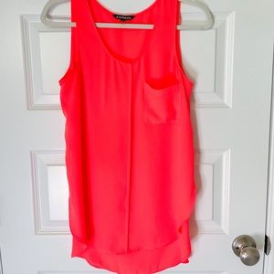 Express neon orange side split tank - S